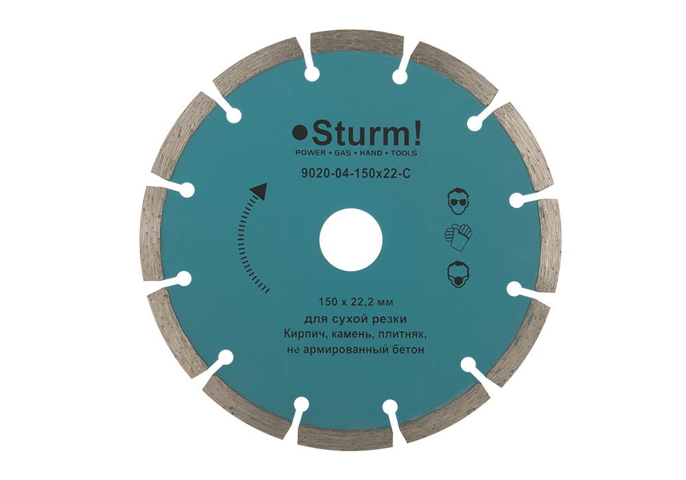 Алмазный диск сегментный (150х22.2 мм), Sturm! 9020-04-150x22-C